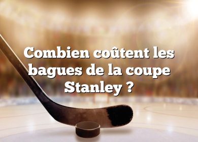 Combien coûtent les bagues de la coupe Stanley ?